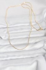 CM 14K Gold Renk Parçalı Topçuk Model 60 cm Kadın Kolye - Lisinya - Görsel 2
