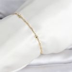 CM 14K Gold Renk Burgu Topçuk Model Kadın Bileklik - Lisinya