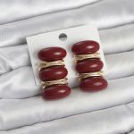 Bordo Vintage Model Gold Renk Kadın Küpe - Lisinya