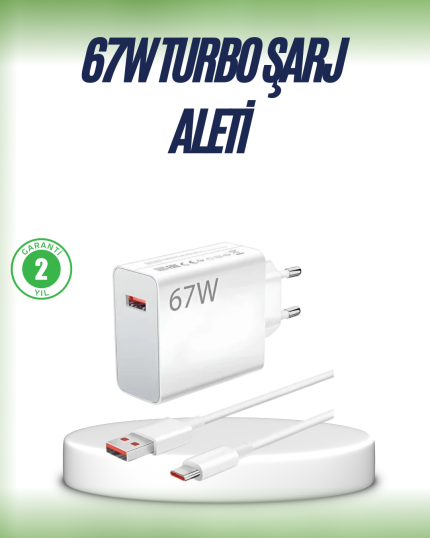 67 Watt Çift Turbo Şarj Adaptörü  Reno 4 5 6 Uyumlu - Lisinya
