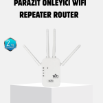 Antenli WiFi Repeater 300m2 Kapsama Alanı WPA3 Güvenlikli - Lisinya