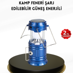 Solar Kamp Lambası Kızak Sistemli Şarjlı Taşınabilir Doğa Yürüyüşü Işığı - Lisinya