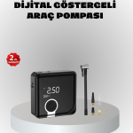 Dijital Ekranlı Şarjlı Hava Kompresörü 150 PSI Güçlü Motorlu - Lisinya