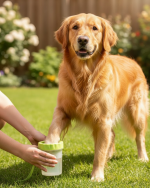 Yuvarlak Başlıklı Köpek Pati Temizleyici Yumuşak Silikon Fırçalı - Lisinya