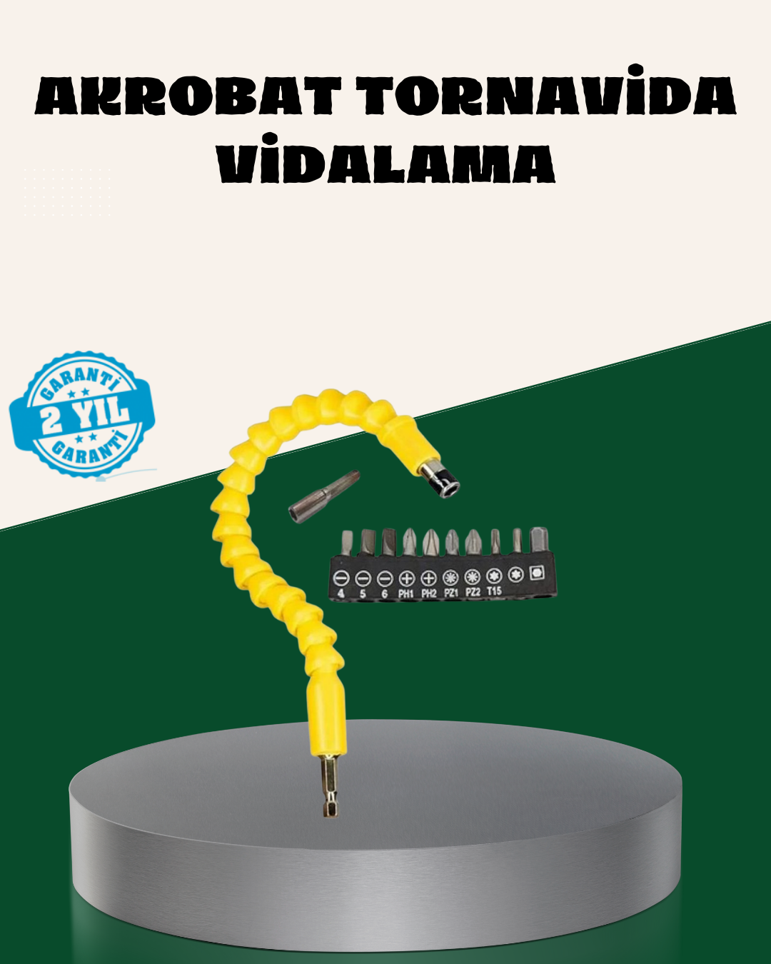 2-15 12 Parça Akrobat Bits Seti Çok Amaçlı Vidalama Dayanıklı Çelik - Lisinya - Görsel 1