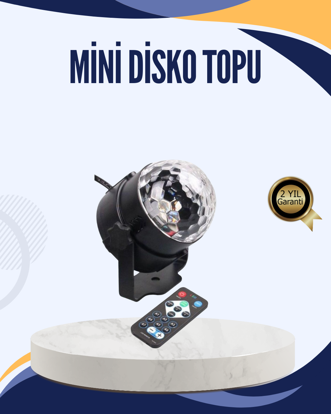 2-158 Müzik Sensörlü Renkli LED Parti Işığı - Lisinya - Görsel 1