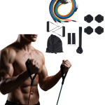 Direnç Seviyeli Pilates ve Fitness Egzersiz Bandı Seti Kapı Askılı - Lisinya