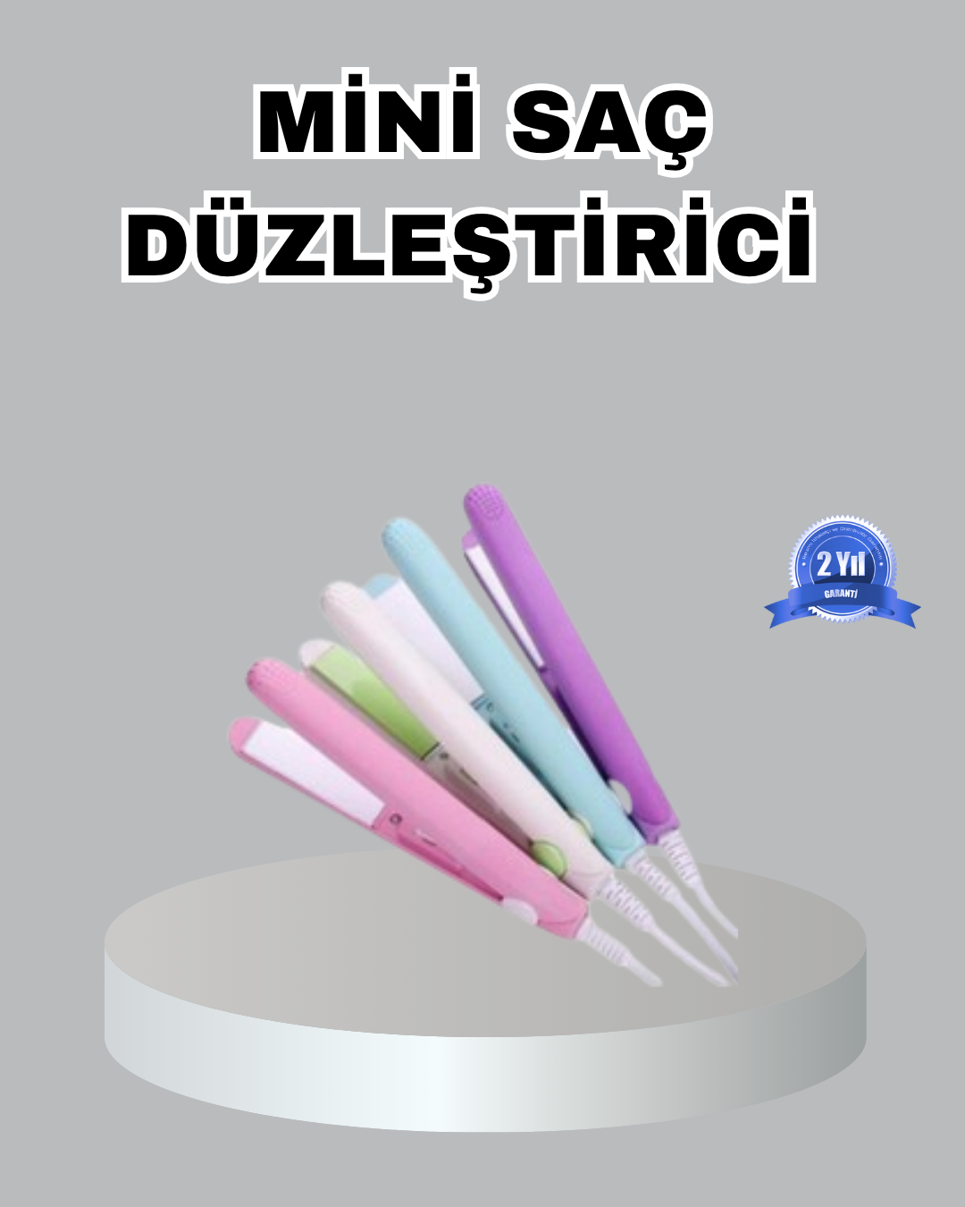 2-171 Mini Seramik Saç Düzleştirici – Kompakt Boy, 180°C Hızlı Isınma, Seyahat Tipi - Lisinya - Görsel 1