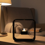 Kare Askılı Mumluk Duvara Asılan Şık Dekoratif Mumluk 16×16 cm - Lisinya