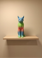 Pastel Rainbow Kedi Figürü Masa ve Raf Üstü Ev Dekorasyonu - Lisinya