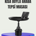 360° Döner Araç Bardaklık Tepsisi Geniş Yemek Alanlı Telefon Standlı - Lisinya