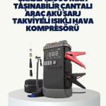 Taşınabilir Akü Takviye Cihazı Işıklı Hava Kompresörü Powerbank - Lisinya