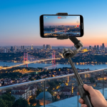 Profesyonel Telefon Gimbal Stabilizer 3 Axis Video Sabitleyici Vlog Tripod - Lisinya