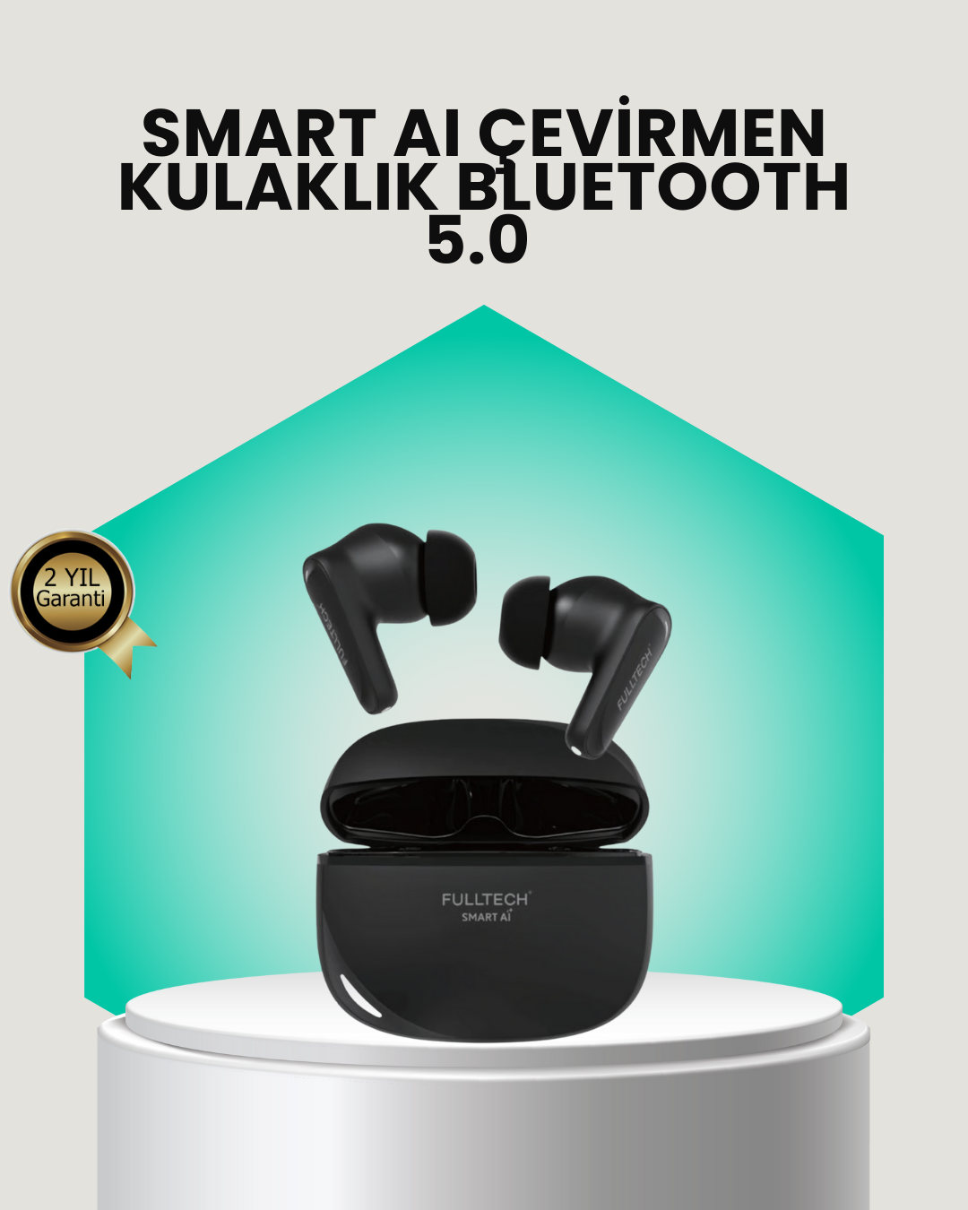 2-40 135 Dilde Gerçek Zamanlı Çeviri Özellikli TWS Bluetooth Kulaklık - Lisinya - Görsel 1