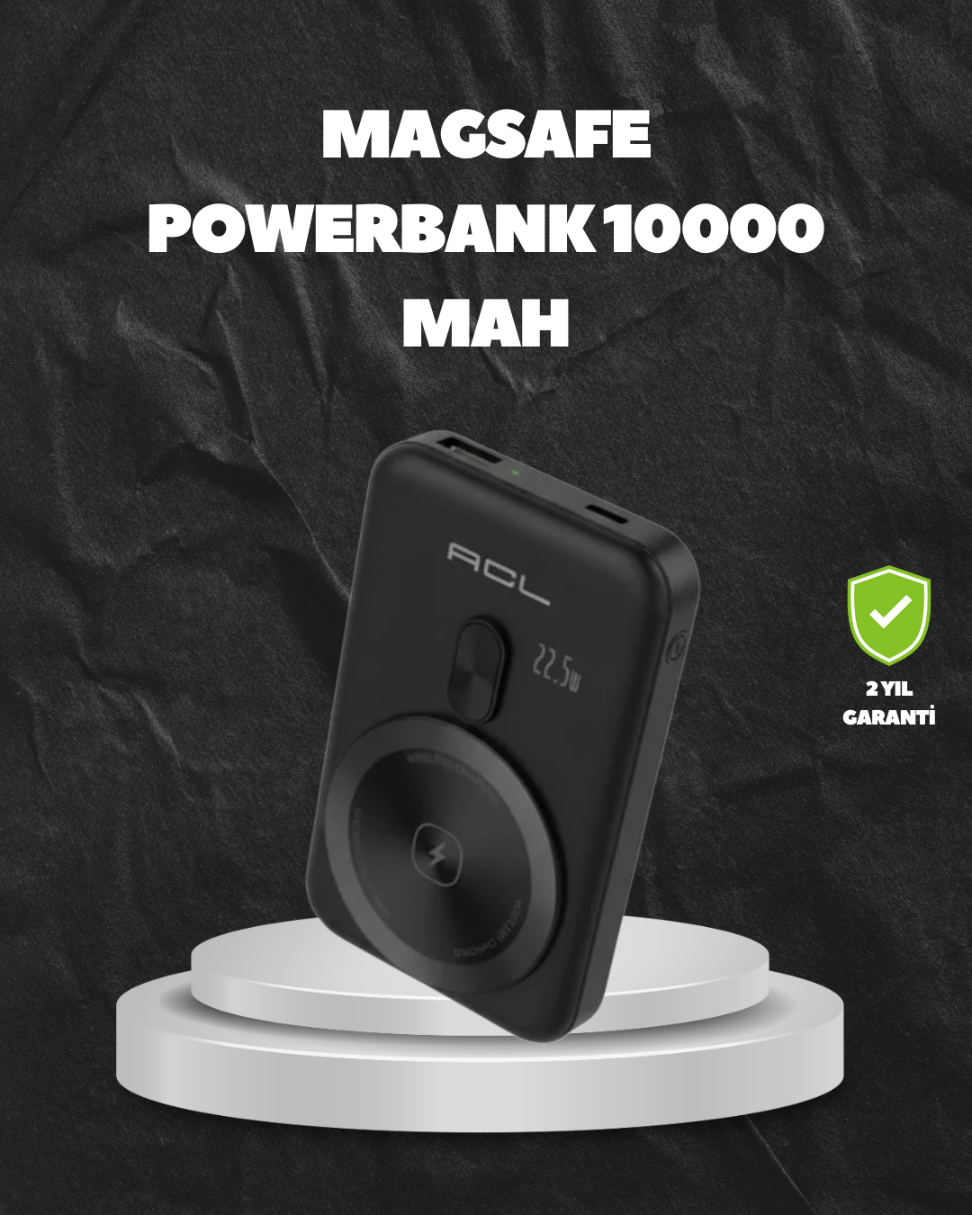 2-42 MagSafe Uyumlu Kablosuz Powerbank Taşınabilir Hızlı Şarj - Lisinya - Görsel 1