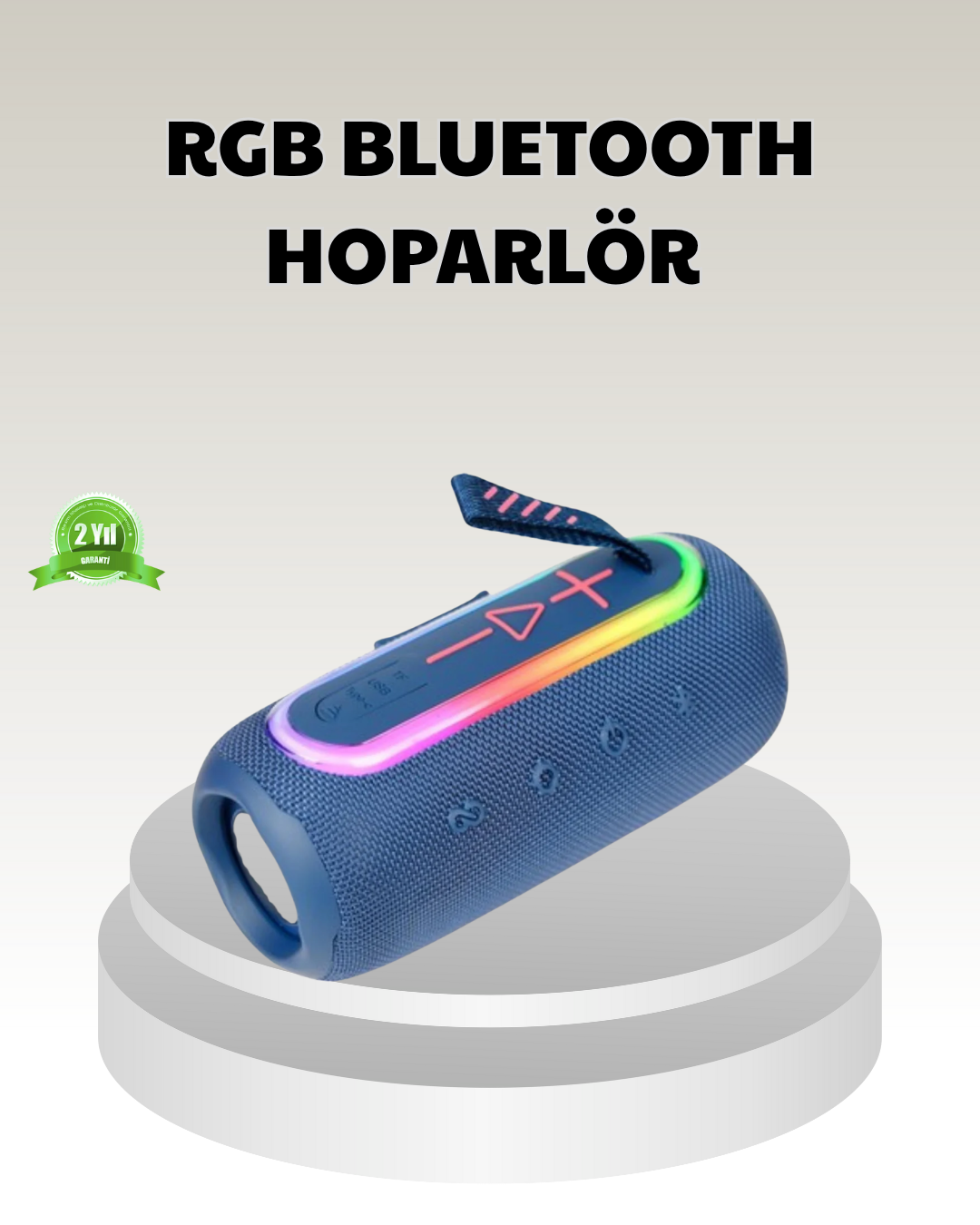 2-43 Mavi Taşınabilir Bluetooth Hoparlör Kompakt Tasarım ve Güçlü Ses - Lisinya - Görsel 1