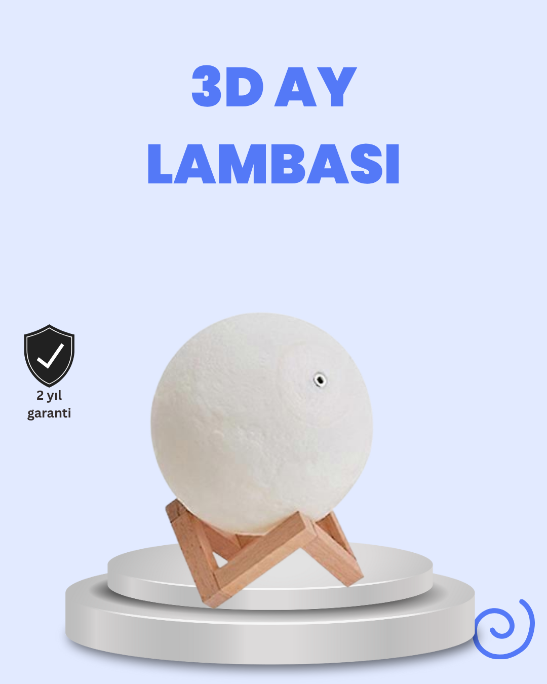 2-53 RGB Modlu 16 Renkli Ay Gece Lambası 3D Baskı - Lisinya - Görsel 1