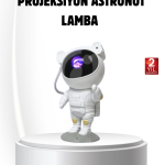 Bluetooth Müzikli Astronot Projeksiyon Lambası Yıldız ve Ay Efektli - Lisinya