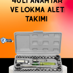 40 Parça Cırcır Lokma Anahtar Seti Profesyonel Kullanım - Lisinya