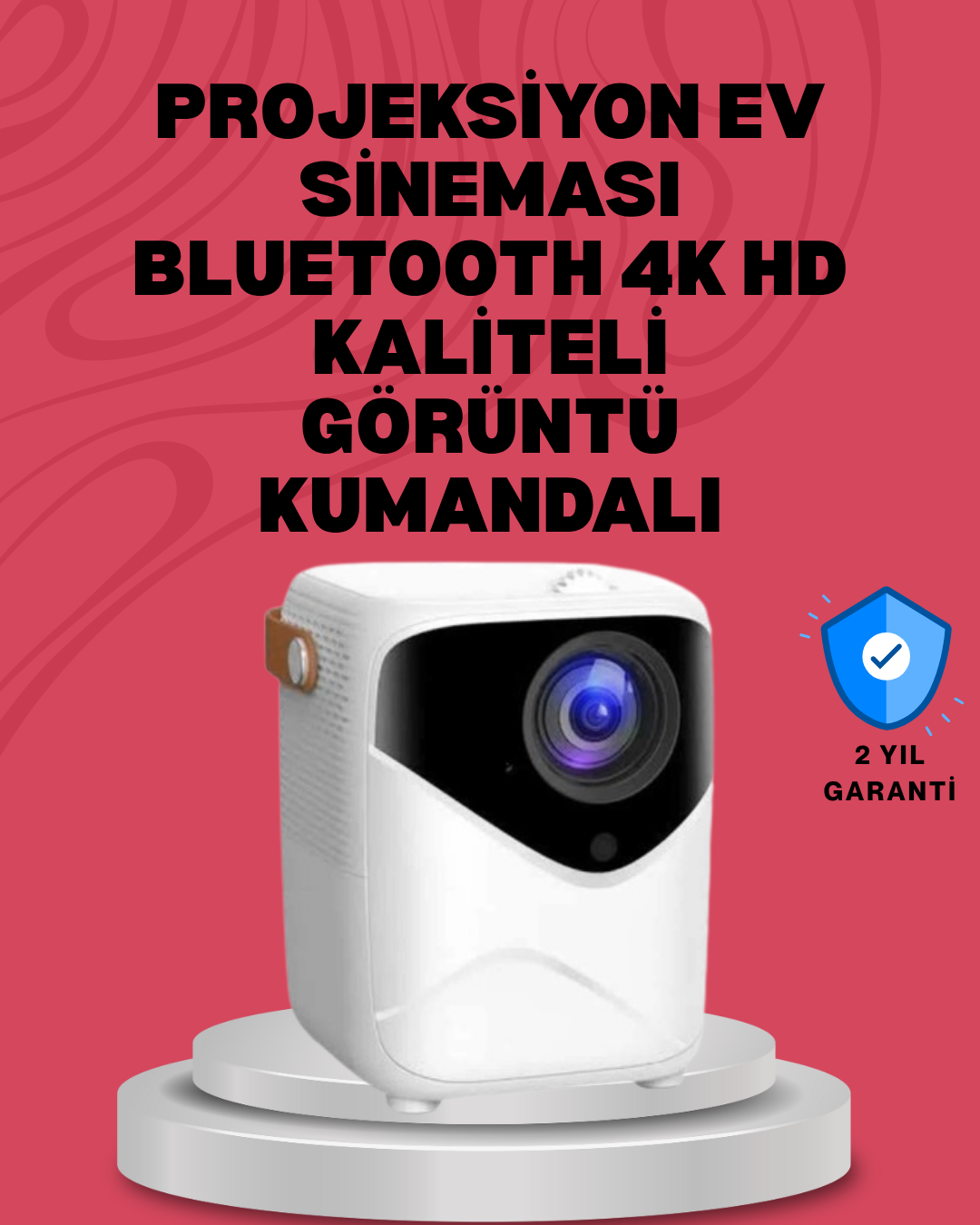 2-65 Android Sistemli Mini Projektör – Uygulama Destekli Akıllı Kullanım - Lisinya - Görsel 1