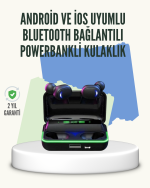 E10 Powerbank Şarjlı Bluetooth 5.1 Kulaklık Spor ve Oyun İçin - Lisinya