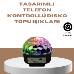 Taşınabilir Bluetooth Disko Topu Uzaktan Kumandalı Işık Efektleri - Lisinya