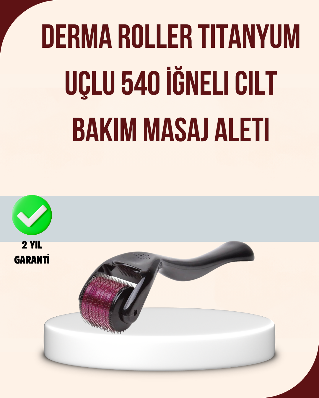 2-70 Titanyum Mikro İğneli Dermaroller 1 mm Kırışıklık ve Leke Karşıtı - Lisinya - Görsel 1