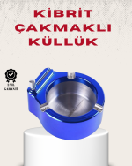 Metal Küllük ve Çakmak Seti Yuvarlak Modern Tasarım - Lisinya