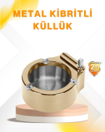 Çakmak Entegreli Küllük Yeniden Doldurulabilir Metal Gövde - Lisinya