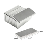 100 Adet 20x10x2 mm Neodyum Mıknatıs Köşeli Magnet N35 Nikel Kaplama Güçlü Kaliteli Dayanıklı ( Lisinya ) - Görsel 2