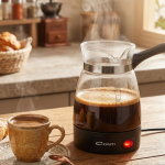 Elektrikli Cam Kahve Makinesi 650W 0.5 Litre Kapasiteli Türk Kahvesi Makinesi - Lisinya