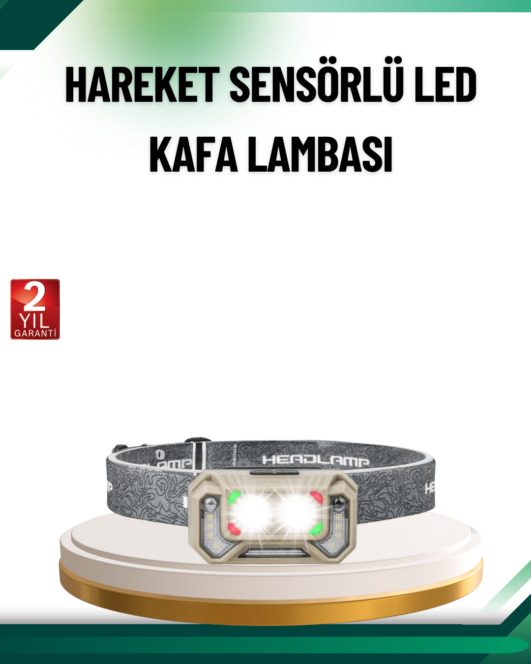 3-112 Şarjlı Wave Sensörlü LED Kafa Feneri Outdoor Kullanım - Lisinya - Görsel 1
