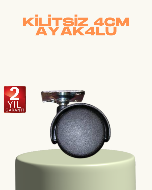 Kilitsiz Mini Tekerlek Ayak 4 cm 4’lü Set Kolay Montaj - Lisinya
