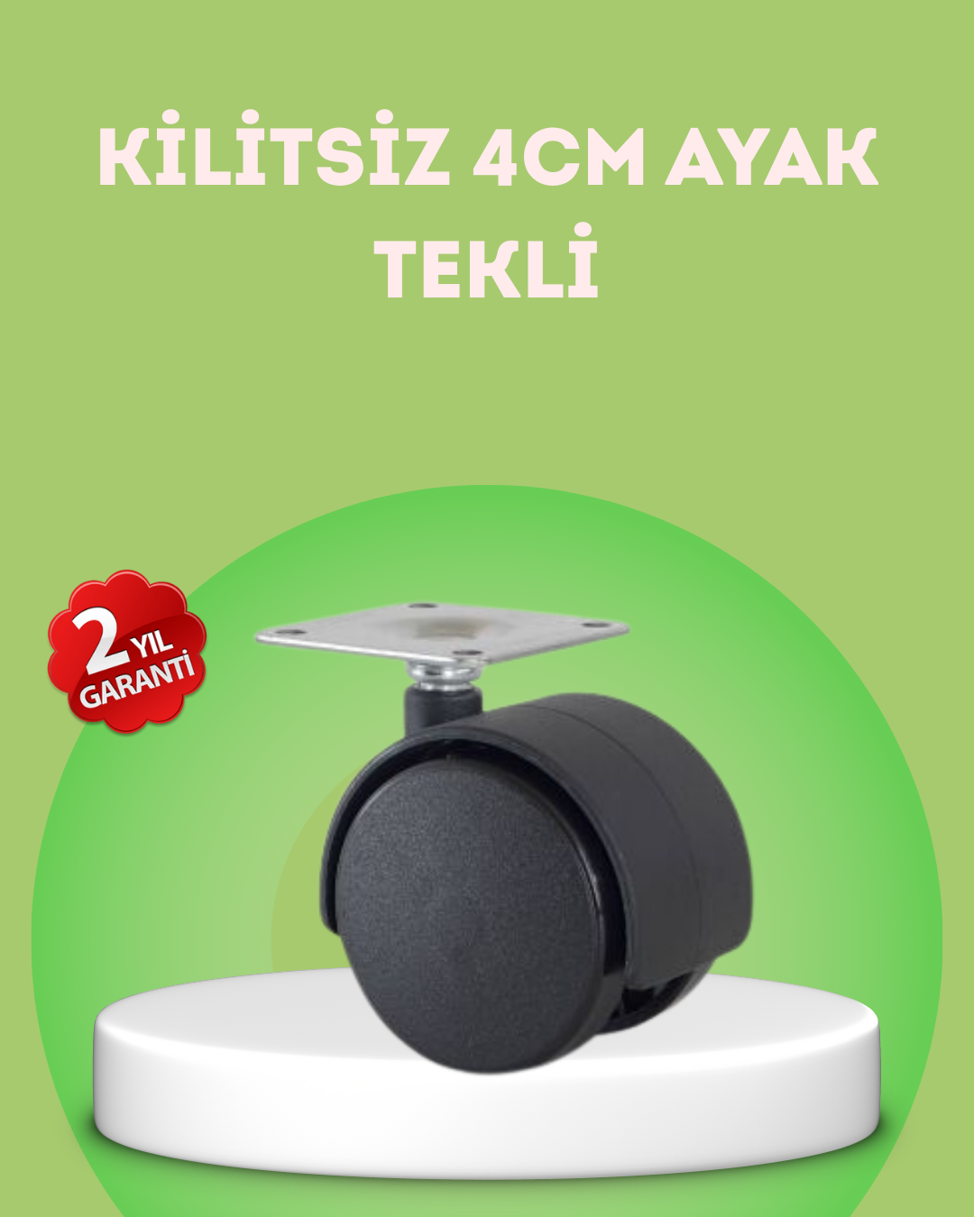 3-128 Kilitsiz 4 cm Mobilya Ayağı Tek Adet Pratik ve Dayanıklı - Lisinya - Görsel 1