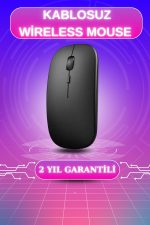 Kablosuz Mouse Fare Şarjlı Bluetooth Wireless Çift Modlu Sessiz - Lisinya