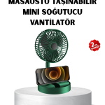 Taşınabilir Katlanabilir Mini Fan 3 Kademeli Şarj Edilebilir - Lisinya