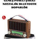 Solar Hoparlör Bluetooth FM AM SW Radyo Çok Fonksiyonlu Şarjlı - Lisinya