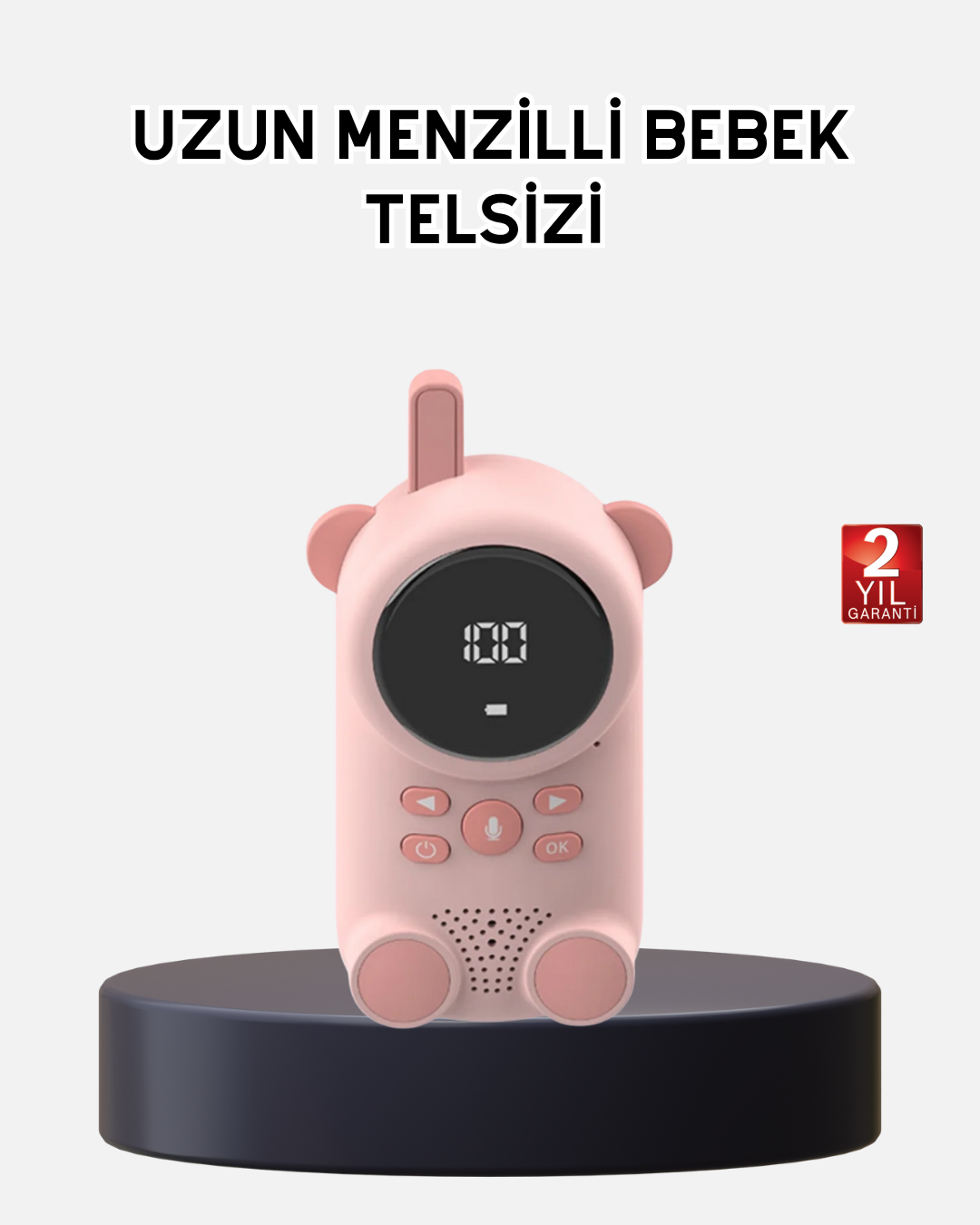 3-175 Bebek Telsizi LCD Ekran VOX İki Yönlü İletişim USB Şarj Hafif - Lisinya - Görsel 1