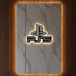 PS5 Logo Dekoratif Duvar Süsü Oyun Odası ve Salon Uyumu - Lisinya