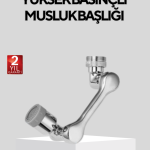 Döner Musluk Başlığı Çok Açılı Robotik Kol Su Tasarruflu - Lisinya