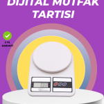 Beyaz Plastik Dijital Mutfak Tartısı – 24x16.8x1.5cm - Lisinya