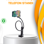 Esnek Gövdeli Mandallı Masaüstü Telefon Tutucu - Lisinya