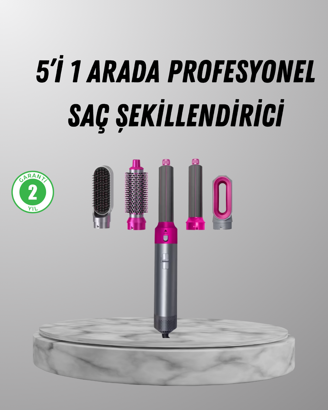3 5’i 1 Arada Saç Şekillendirici Set Kuaför Düzeyinde Performans ve Ergonomik Tasarım - Lisinya - Görsel 1