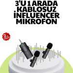 Çok Yönlü Mikrofon - Net Ses, Uzun Pil - Lisinya