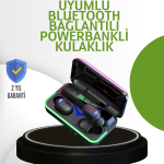 Oyun Modlu E10 Bluetooth Kulaklık Powerbank ve LED Ekranlı - Lisinya