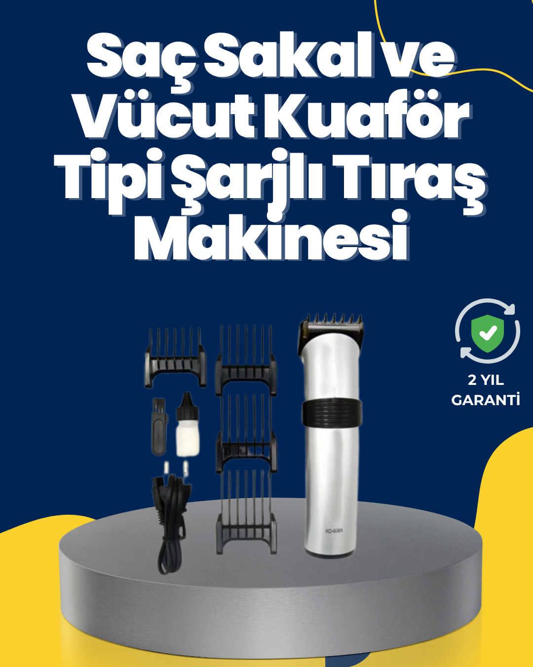 3-67 5 Farklı Kesim Tarağıyla Gelen Çok Amaçlı Tıraş Cihazı - Lisinya - Görsel 1
