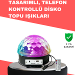 Çok Renkli LED Masaüstü Disko Topu Parti Aydınlatma Cihazı - Lisinya