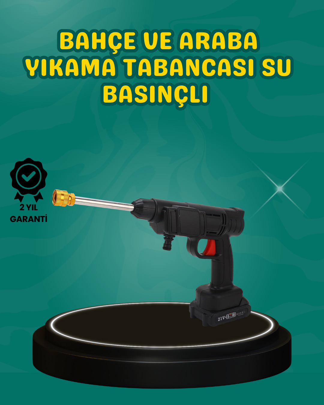 3-77 48V Şarjlı Basınçlı Yıkama Cihazı Köpük Hazneli 2025 Orijinal Model - Lisinya - Görsel 1