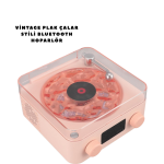 Retro Bluetooth Hoparlör PEMBE - Lisinya