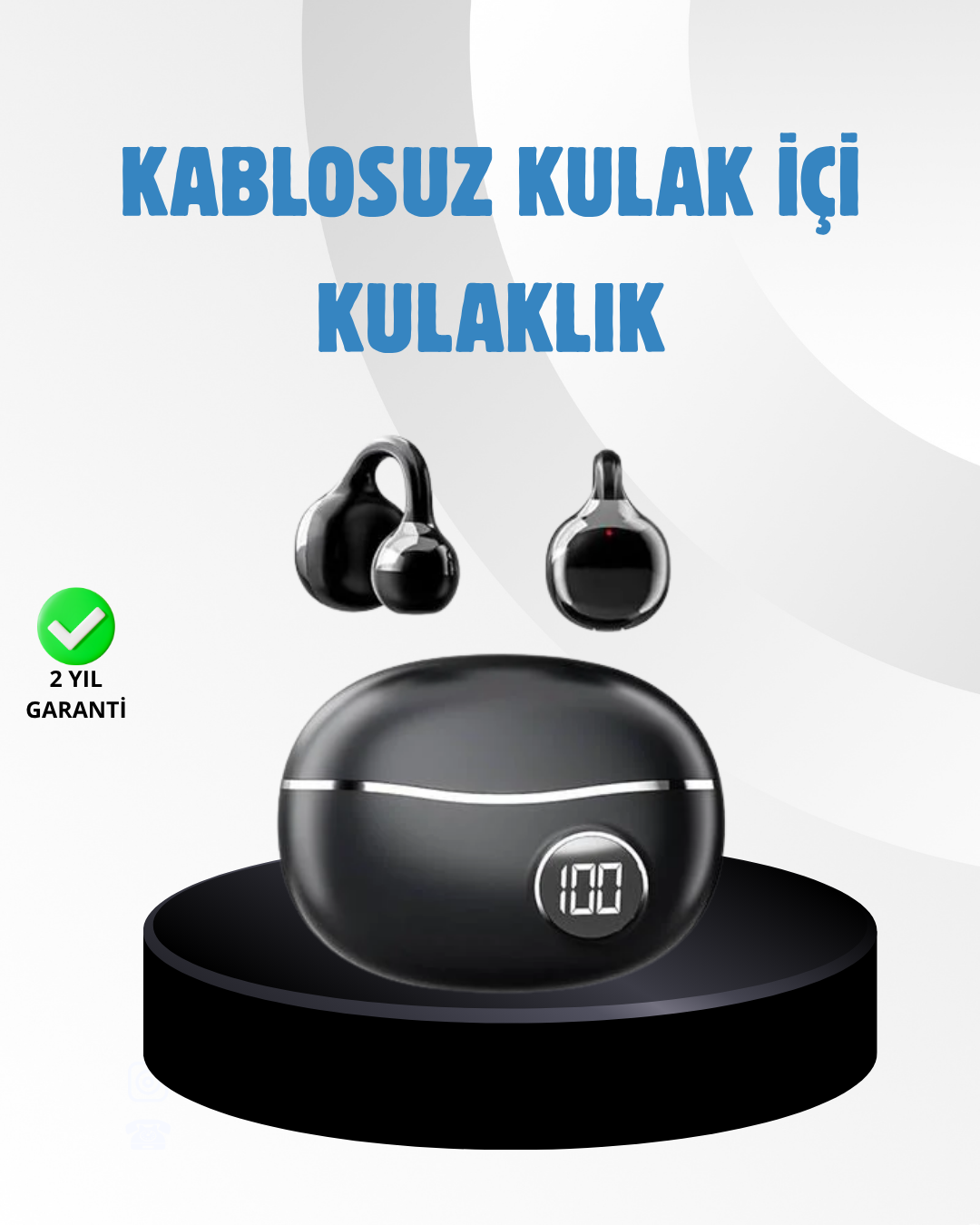 4-104 Açık Kulak Kablosuz Bluetooth Kulaklık – Konforlu Tasarım ve Uzun Süreli Kullanım - Lisinya - Görsel 1